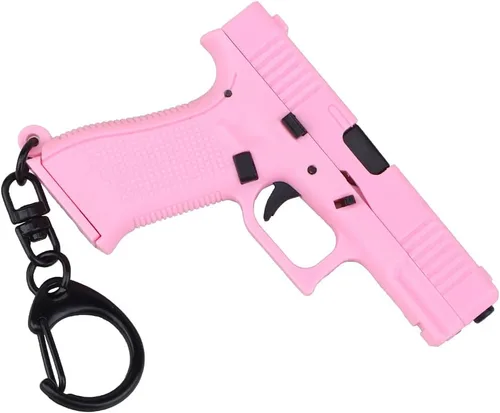 Vista 2 de Llavero con forma de pistola, modelo de pistola, llavero, bolsa, artilugios, colgante, adorno para regalo para hombres, mujeres y amigos