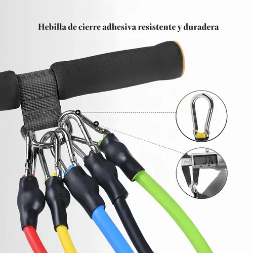 Vista 6 de Adjustable Foot Pedal Resistance Band, Durable Foot Pedal Resistance Trainer with Bag. Multifunctional Pedal Puller Resistance Rope with Handles.