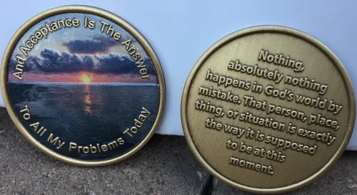 Vista 6 de La aceptación es la respuesta Beach Sunrise Color Bronze AA Medallion Chip Página 449 417