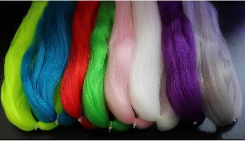 Vista 10 de Tigofly 16 Colores Fibra Sintética Grande Hank Super Pelo Mosca Atado Bucktail Jig Señuelo Hacer Materiales 16