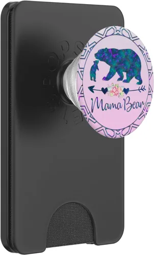 Vista 8 de PopSockets intercambiables PopSockets PopSockets Swappable PopGrip con diseño floral, color azul verde azulado y morado
