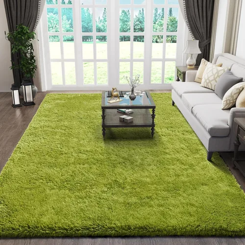 Vista 130 de Ophanie - Alfombras para sala de estar, antideslizante y suave, de felpa grandes y peludas para dormitorio, peludas para niños y niñas, decoración