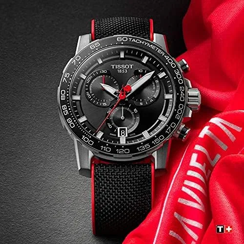 Vista 7 de Tissot Supersport VUELTA CHR SS SYN BK IND Negro - Movimiento de cuarzo