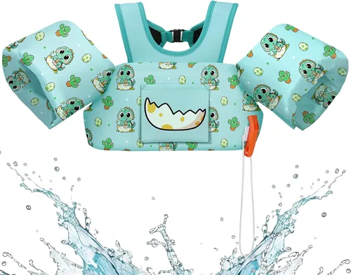 Vista 11 de HeySplash Chaleco de natación para niños pequeños, flotadores para niños de 22 a 44 libras/22 a 55 libras, chaqueta de natación para niños