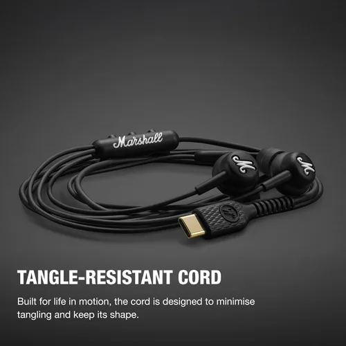 Vista 4 de Auriculares con cable USB-C Marshall Mode – Micrófono incorporado, ajuste personalizable, cable resistente a enredos y controladores dinámicos