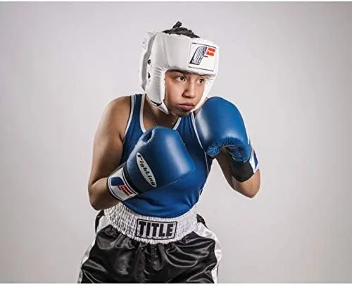 Vista 2 de Fighting Sports USA Boxing Comp Headgear (cara abierta), blanco, mediano