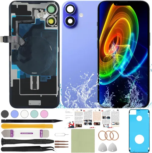 Vista 10 de Funda trasera de repuesto compatible con iPhone 8 de 4.7" + Herramientas profesionales (Gris espacial) Incluye herramientas profesionales, cinta