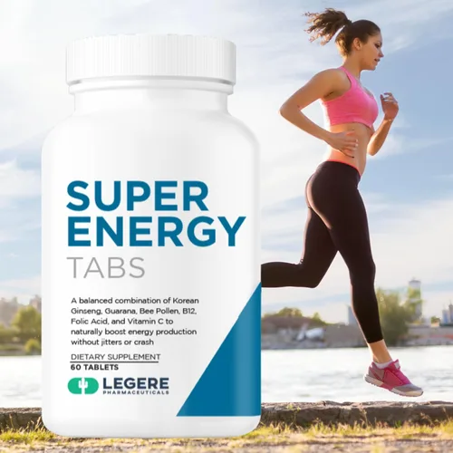 Vista 2 de Super Energy - Guaraná, ginseng coreano natural - 60 Tabletas