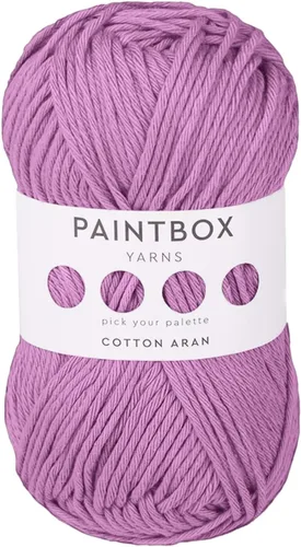 Vista 64 de Paintbox Yarns 100% algodón Aran, 50 g (1.76 oz), 85 m (93 yardas) - Lana blanca en cartón para crochet, tejer - Suave, ligera para suéter, ropa