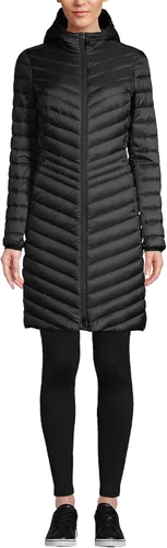 Lands' End Abrigo largo ultraligero plegable para mujer