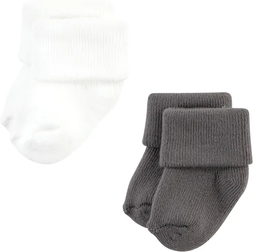 Vista 3 de Hudson Baby - Calcetines de algodón para recién nacidos y Terry para bebé niña