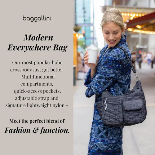Vista 67 de Baggallini Modern Everywhere Crossbody Women 11x9x4.5 RFID Hobo Bag