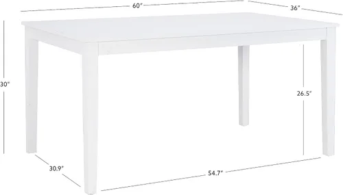 Vista 3 de Powell Mesa de comedor clásica White Walker