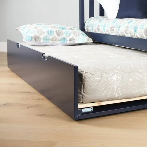 Vista 4 de Max & Lily - Cama corrediza individual, color azul.