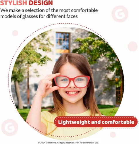 Vista 5 de Marcos de lentes flexibles para niños - Gafas graduadas para niños de 4 a 7 años, anteojos Rbg para niños, lentes irrompibles