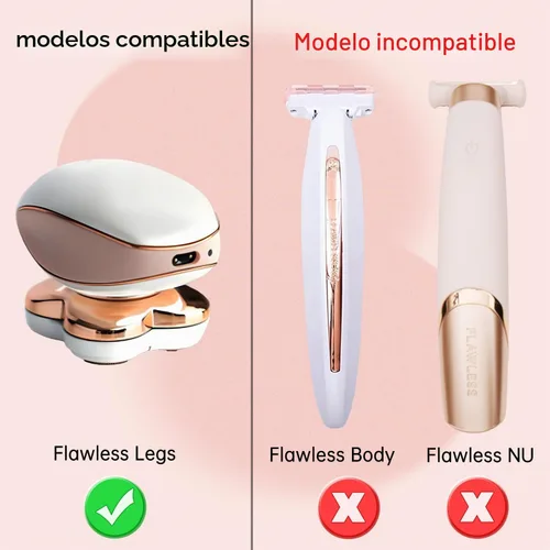 Vista 3 de LIANSUM Cable USB de acabado táctil impecable para piernas, solo compatible con afeitadora de piernas impecables, removedor de pelo para mujeres