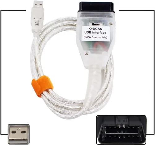 Vista 7 de K DCAN k d puede dcan cable EDIABAS interruptor OBDII cable de diagnóstico in-PA K+DCAN 2M compatiblein-PA