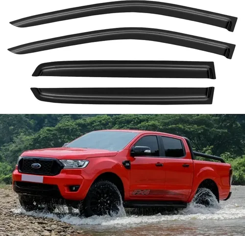Vista 23 de Viseras de ventana en canal Protectores de lluvia para Ford Ranger SuperCab