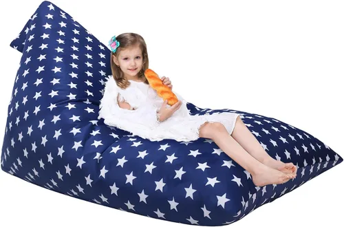 Vista 18 de Jorbest Puf de almacenamiento de animales de peluche para niños y adultos, puf de animales de peluche, asiento de lona de alta calidad, solo funda