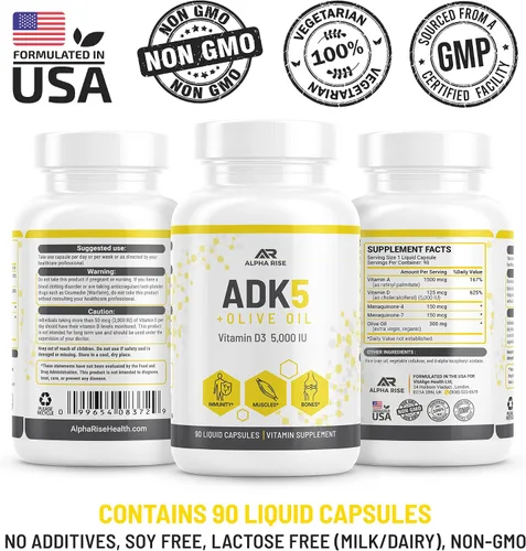 Vista 4 de Suplemento vitamínico ADK 5 + suplemento vitamínico ADK 10