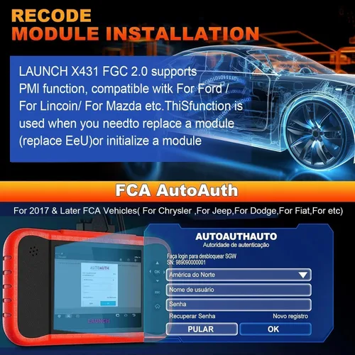 Vista 6 de LAUNCH Escáner de X431 Creader Elite 2.0 FGC OBD2, herramienta
