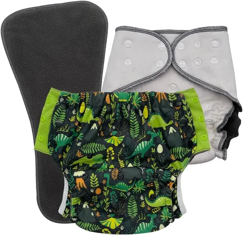 Vista 20 de EcoAble Juego de pañales de tela nocturna para niños grandes, de 6 a 16 años Bragas protectoras para necesidades especiales para incontinencia