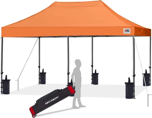 Vista 13 de ABCCANOPY Toldo Desplegable – Carpa/Toldo Portátil para Patio Exterior de 8 x 8 Pies, Resistente para Patio Trasero y Terraza con 4 Sacos de Arena