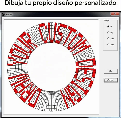 Vista 2 de PowerTRC Ventilador de mensajes programable LED con dibujo personalizado, alimentado por USB (LED azul)