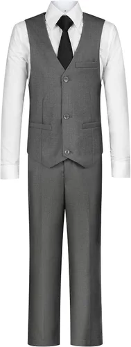 Vista 3 de Flyme Niños Pequeños Trajes Niños conjunto ajustado, Chaleco Blazer Pantalones