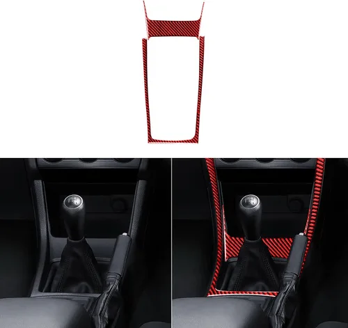 Vista 8 de Calcomanía suave de fibra de carbono para interior del automóvil, panel de cambio de marchas, caja de puerto USB, accesorios de decoración, adhesivo