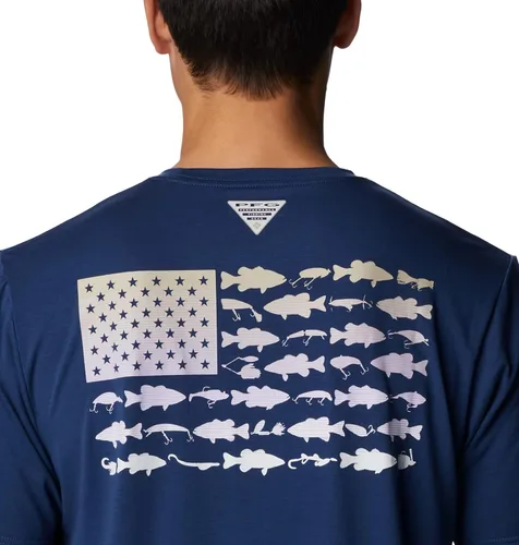 Vista 5 de Columbia Camiseta de manga corta PFG Fish Flag Tech para hombre