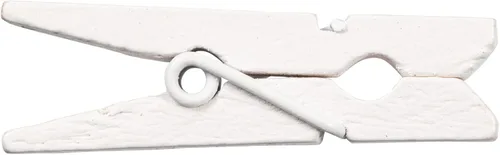 Vista 8 de JAM Papel® Mini Madera Ropa Pin Clips – 1 1/8" & 7/8 – 50 por caja, Blanco