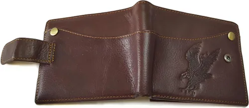Vista 83 de Hombres Cool Eagle Wolf Caballo Totem Cuero Vaca Vertical Cartera Cremallera Multi-tarjeta Titular, Tótem de caballo, Minimalista