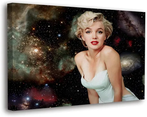 Vista 8 de SpiritualHands Marilyn Monroe - Lienzo decorativo para pared y póster – Decoración femenina moderna de maquillaje femenino, impresión de moda