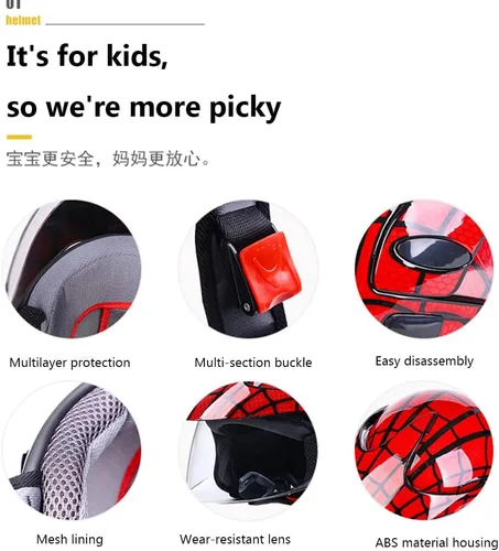 Vista 4 de Casco fresco para niños de 4 a 12 años de edad, casco de motocicleta retro Go-Kart Jet-Helmet Scooter Cruiser Ciclomotor para personalidad juvenil