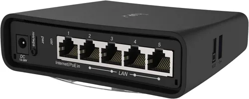 Vista 3 de MikroTik hAP ac2 RBD52G-5HacD2HnD-TC Punto de Acceso Doble Concurrente 2.4/5GHz, 802.11a/b/g/n/ac, 5 x puertos Gigabit Ethernet