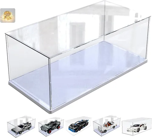 Vista 27 de Vitrina de acrílico transparente engrosada para coleccionables de Lego 75328 75976 Minifigure, caja transparente de autoensamblaje a prueba de polvo