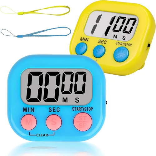 Vista 11 de ZILLEEN Temporizador de aula para niños y profesores, paquete de 2 temporizadores digitales, blanco y negro