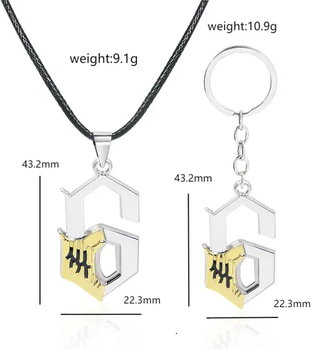 Vista 3 de FunBoat Grimmjow Anime NO.6 Charm Llavero Ulquiorra Cifer NO.4 Collar Regalos de Navidad para niños, niñas, adolescentes, mujeres y hombres