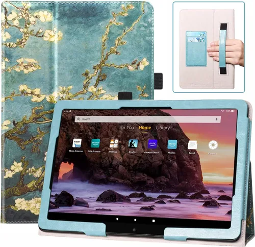 Vista 12 de DMLuna Case for All-New Amazon Fire HD 10 & 10 Plus Tablet (13th / 11th Generation, 2023/2021 Release) 10.1", Slim Cover with Folding Stand, Auto