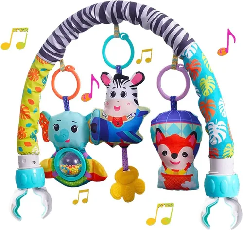 Vista 8 de Baby Stroller Arch Toys 0-12 meses Clip ajustable en arco móvil Toy Bar
