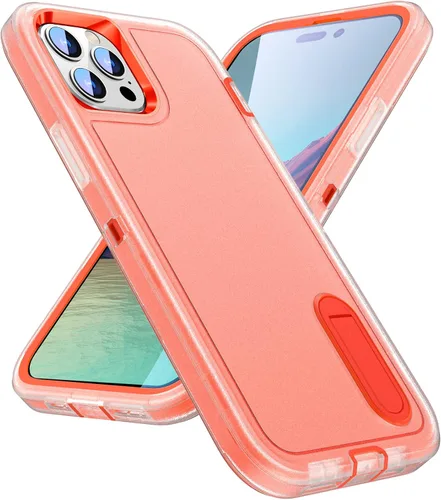 Vista 26 de IDweel Funda para iPhone 15 con soporte, protección resistente a los golpes, antiarañazos, delgada, ligera, protectora resistente, funda rígida