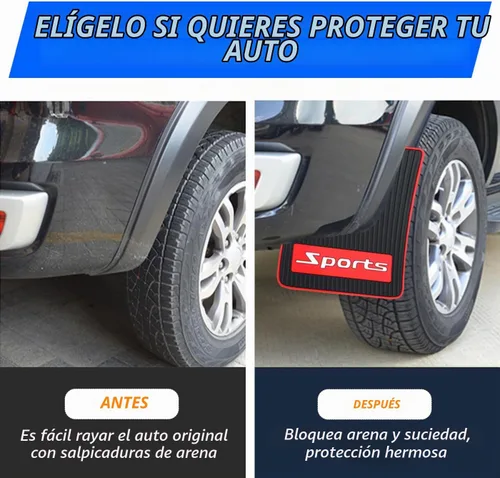 Vista 3 de 4 unidades de guardabarros de tamaño mini universal para automóvil, protector contra salpicaduras, apto para sedán, hatchbacks, protector de lodo
