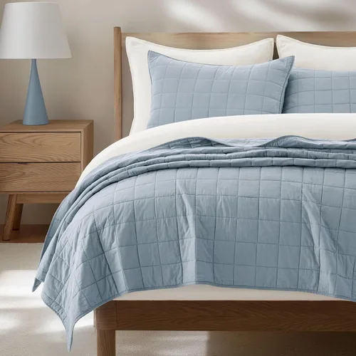 Vista 13 de EVERGRACEHOME - Juego de edredón de punto de caja 100% algodón, tamaño Queen, abedul Garment-Washed Softness, Lightweight All-Season Warmth, Cozy