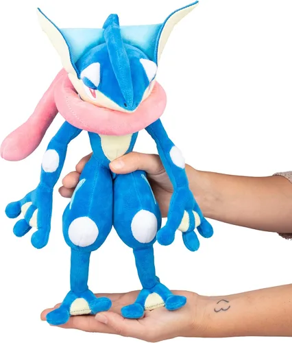 Vista 5 de Pokémon Peluche Greninja grande de 12 pulgadas, con licencia oficial, juguete de peluche suave y de calidad - Añade Greninja a tu colección. Gran