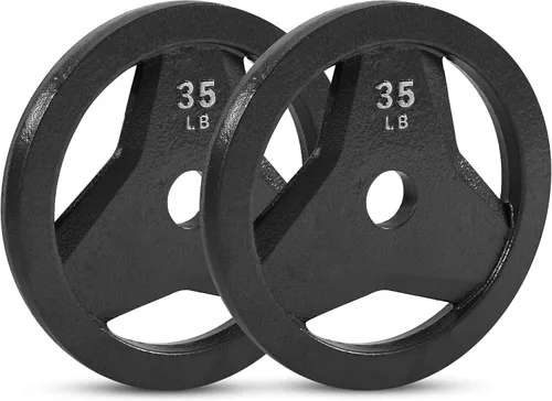 Vista 17 de JFIT Olympic 2 Inch Grip Plates and Bumper Plates for Barbell - Single Weights or Sets of 2 (Muliple Weights)