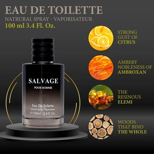 Vista 2 de Salvage for Men - Eau De Toilette para hombre de 3.4 onzas en espray refrescante y cálido aroma masculino para uso diario, Colonia informal