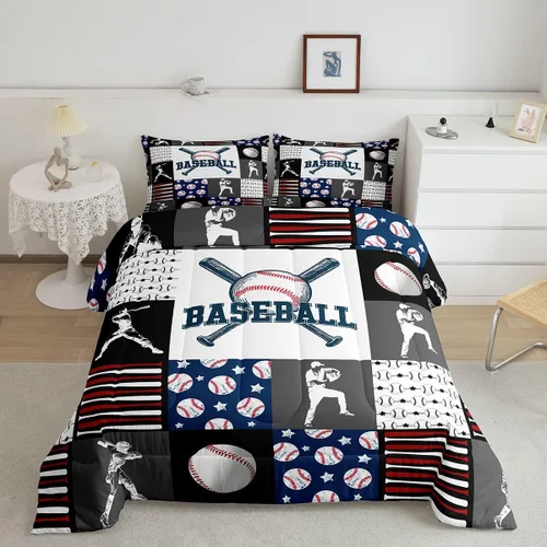 Vista 139 de Juego de ropa de cama de baloncesto para niños y adolescentes, juego de edredón deportivo para niños, tamaño matrimonial, suave, ligero, decoración