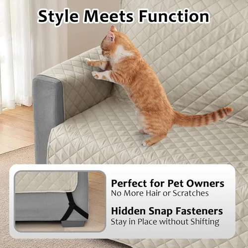 Vista 6 de Fundas para Sofá Seccional Impermeables 6 Piezas Funda para Sofá en Forma de L Lavable Antideslizante Fundas Protectoras para Sofá Seccional Suaves