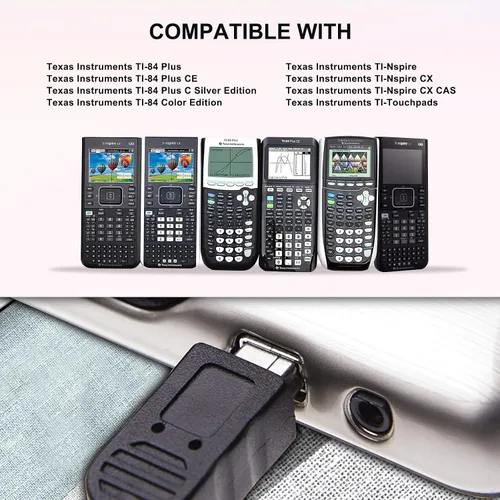 Vista 3 de Cable de carga de 5 pies, adaptador de fuente de alimentación de CA compatible con Texas Instruments TI-84 Plus CE, calculadora gráfica TI Nspire CX